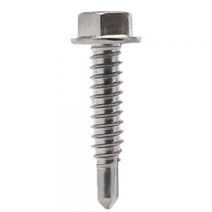 Hex Washer Head Self-Drilling Screws – 410 Stainless Steel, Hardened, Indented Unslotted