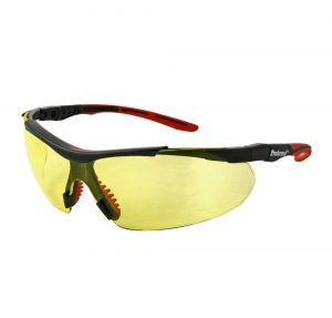 Proferred 210 Yellow/Amber Lens HC Safety Glasses, ANSI Z87.1 Compliant (Pkg Qty: 12pcs)